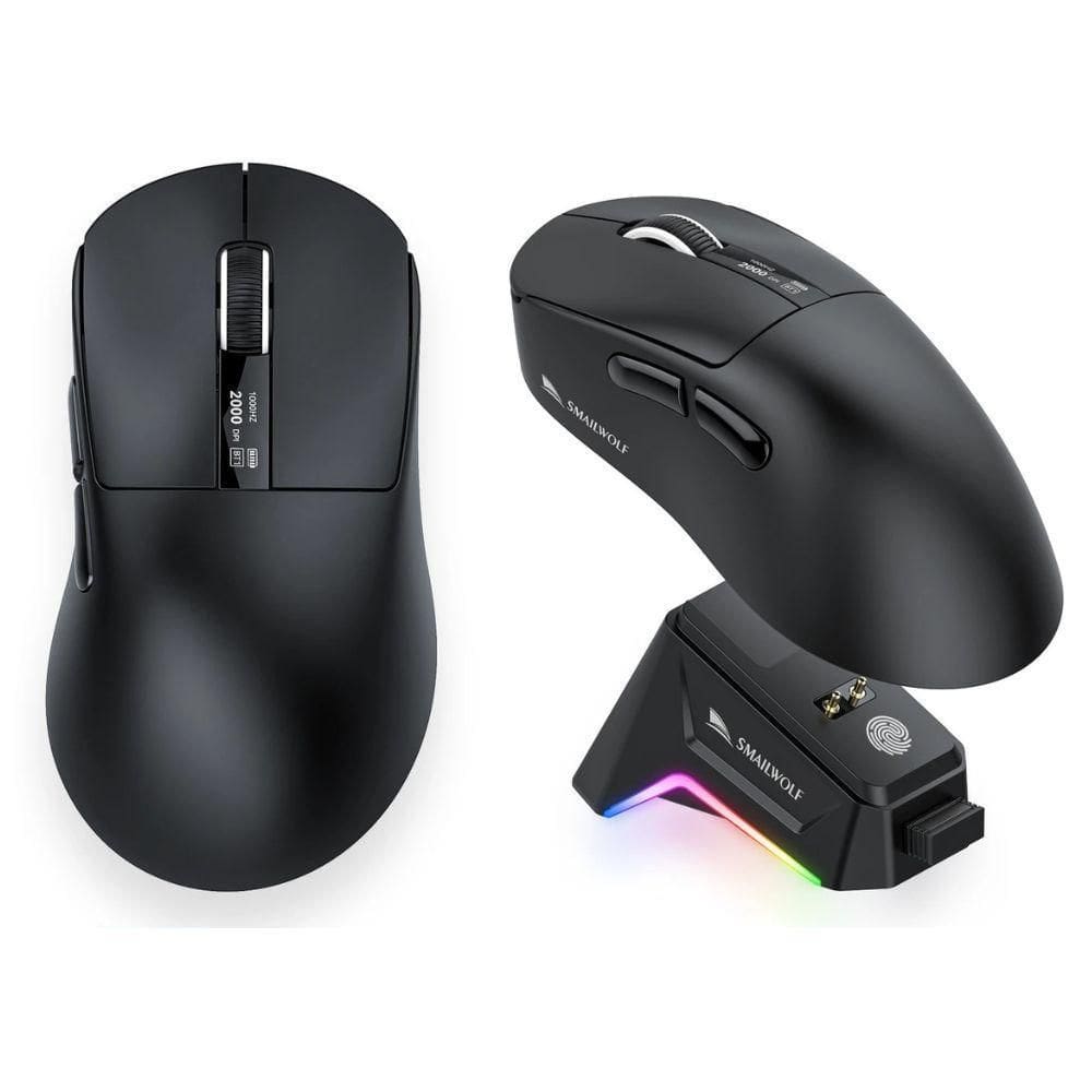 Mouse Smailwolf M6 Paw3311 12000Dpi 1Khz Tri-Mode Preto