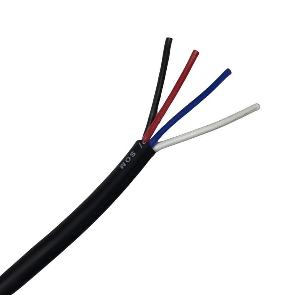 Kit Cabo Comando Pp 4 Vias Som Elétrica Flex 4 X 150Mm 4 M