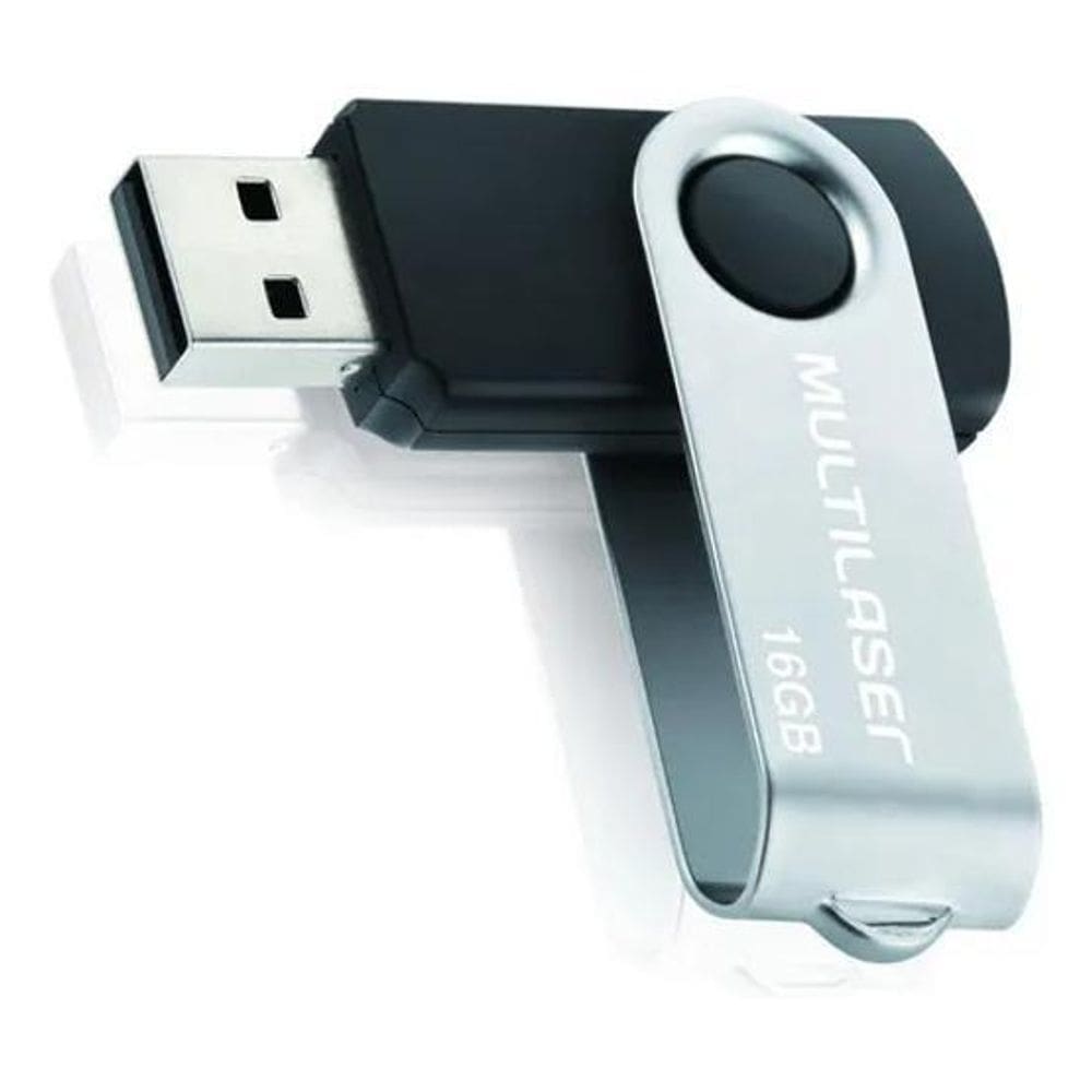 2X Pen Drive Twist 16Gb Preto Multilaser - Pd588