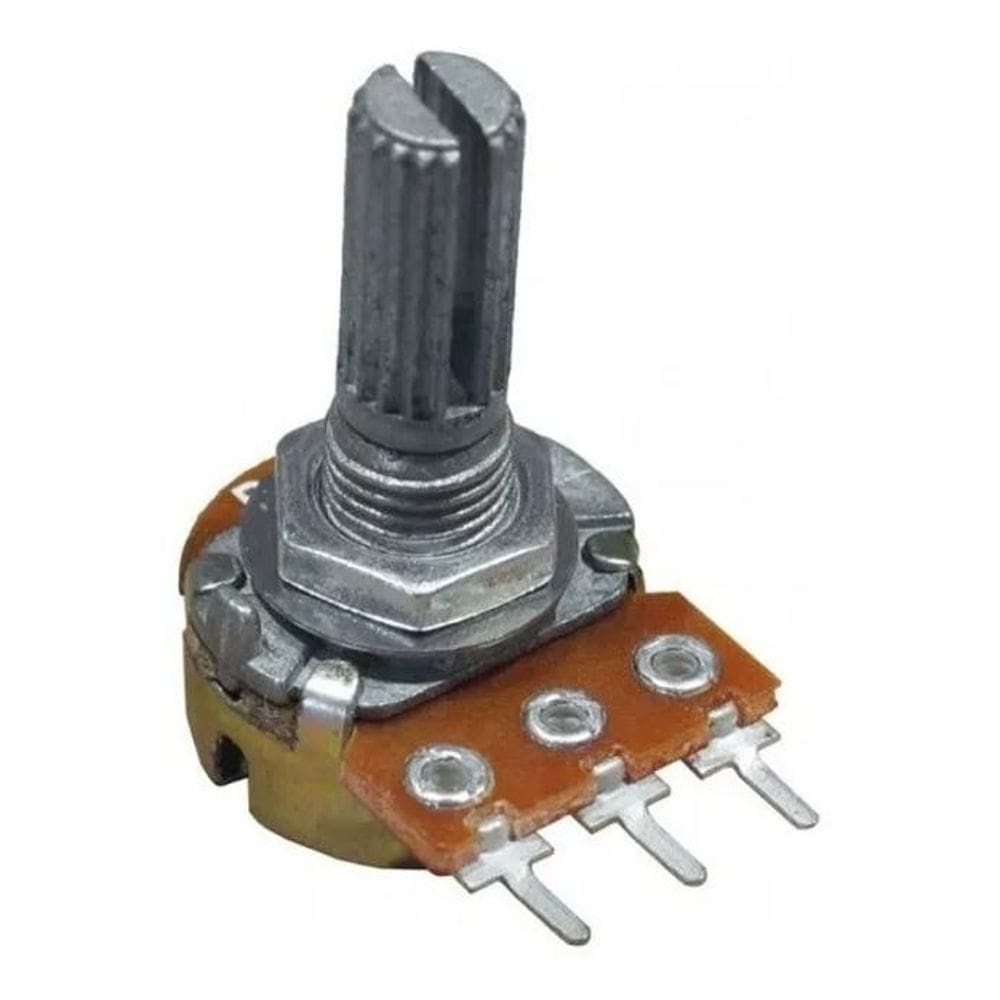 2X 10X Potenciômetro 100K Linear Com Eixo L20 Estriado