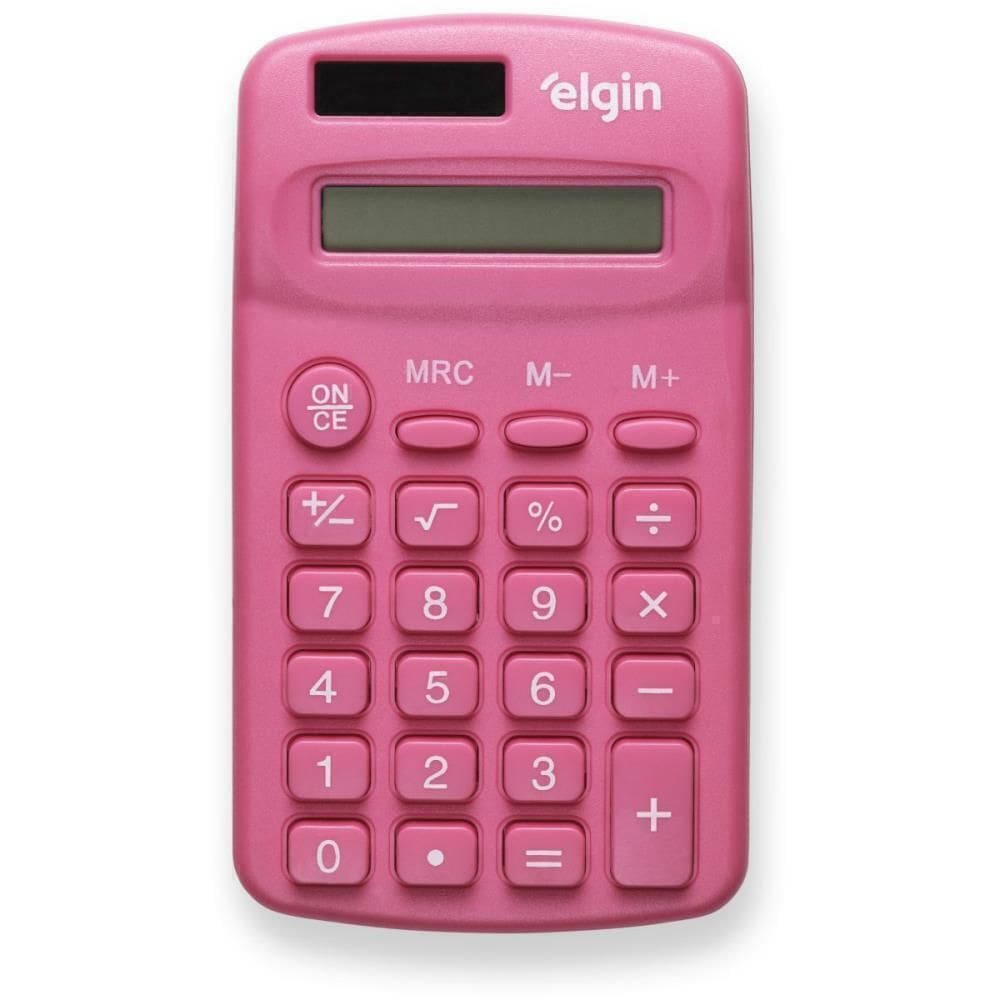 Calculadora De Bolso 8 Dígitos Cb1485R Solar Rosa - Elgin