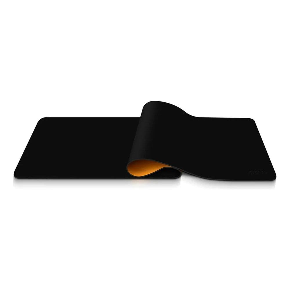 2X Tapete Grande Office Mouse Pad Preto Caramelo Impermeável
