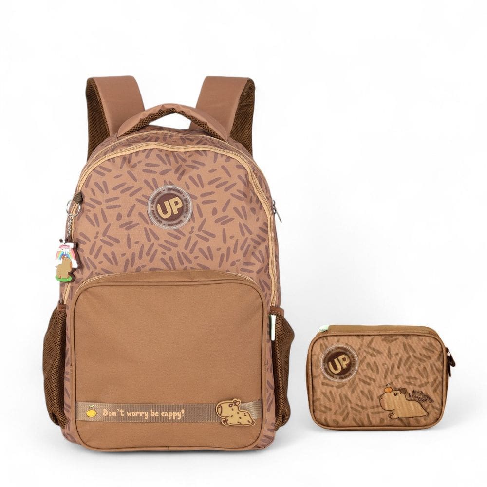 Kit Mochila Luxcel Capivara Escolar