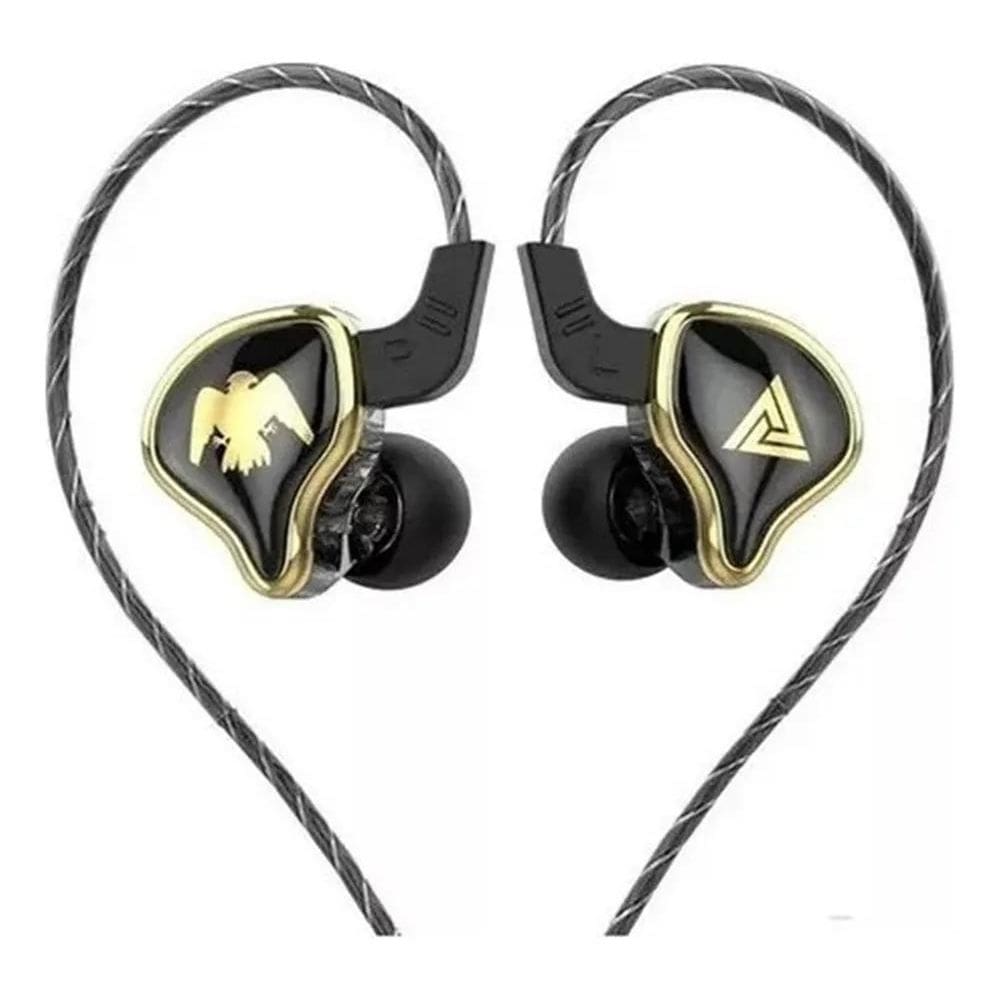 Fone De Ouvido Qk6 Ares Com Microfone +Case Cor Preto