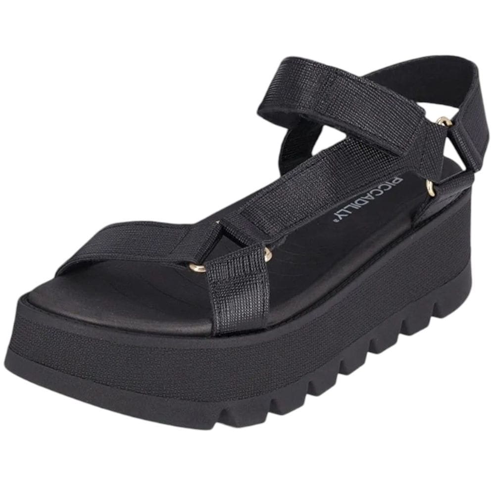 Sandália Feminina Anabela Tratorada Conforto Piccadilly