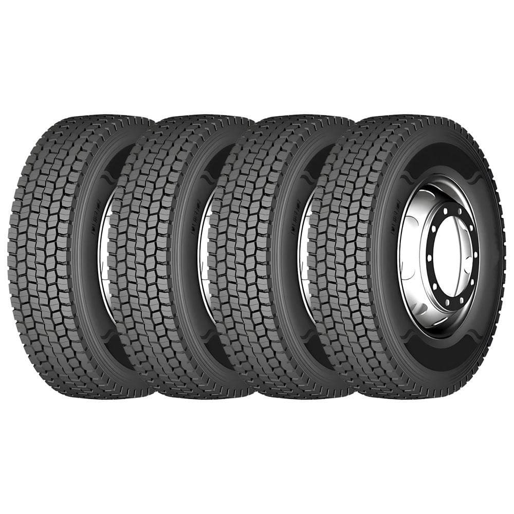KIT 4 Pneu Landspider Longtraxx DR880 295/80 R22.5 154/149M 18PR Borr