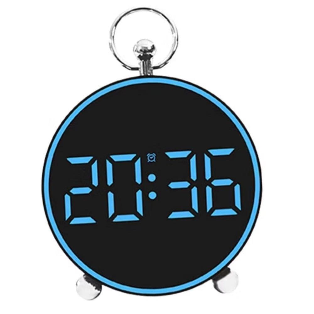 Relógio Despertador Redondo Gh8025 Retro Com Argola Led