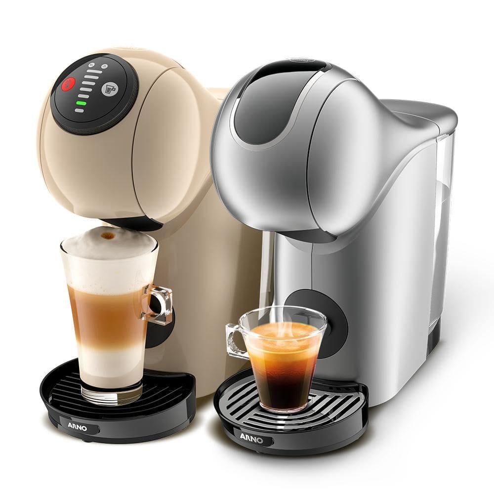 Kit 2 Cafeteiras Dolce Gusto - Genio S Touch Prata + Genio Basic S Basic Taupe 110V