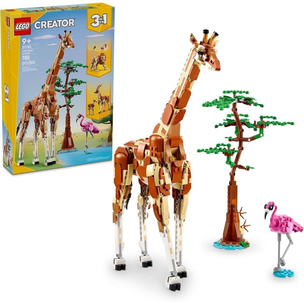 Lego Creator 3 em 1 Animais Selvagens do Safari 780 Pç 31150