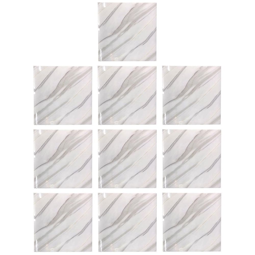 Placa Adesiva 3D Marmore Kit 10 uni Autocolante Papel de Parede Obra Reforma Decoraçao Banheiro Cozinha Casa Ambiente