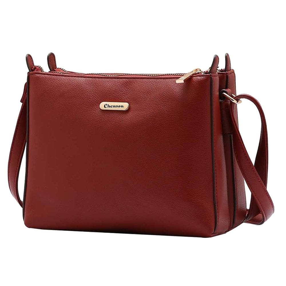 Bolsa Feminina Alça Transversal Fixa Divisão Dupla Chenson