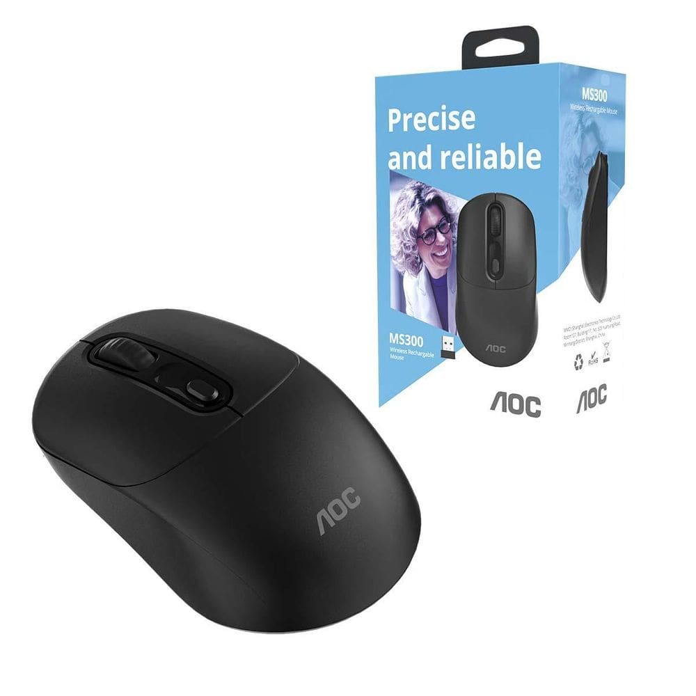 Mouse Optico Sem Fio Aoc 2,4Ghz E Bluetooth Recarregável