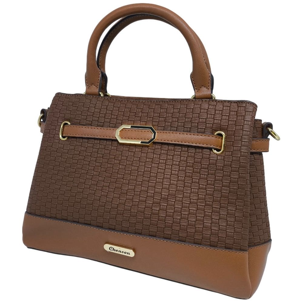 Bolsa Feminina Moderna Alça Removivel Detalhe Metal Chenson