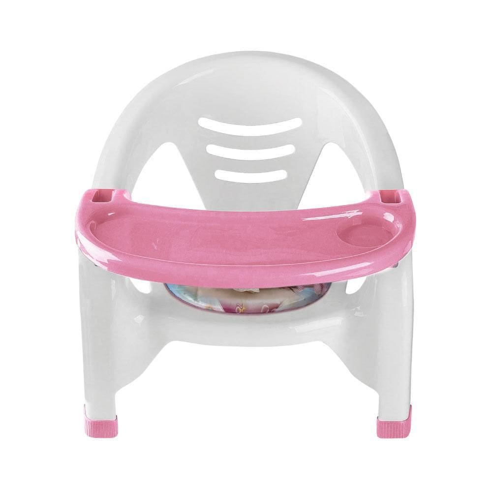 Cadeira Infantil 2 Em 1 Rosa - Baby Chair, Bandeja Removível