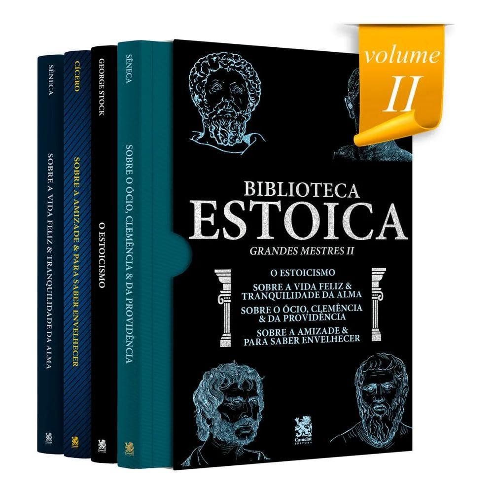 2X Biblioteca Estoica: Grandes Mestres Volume Ii - Box Com 4