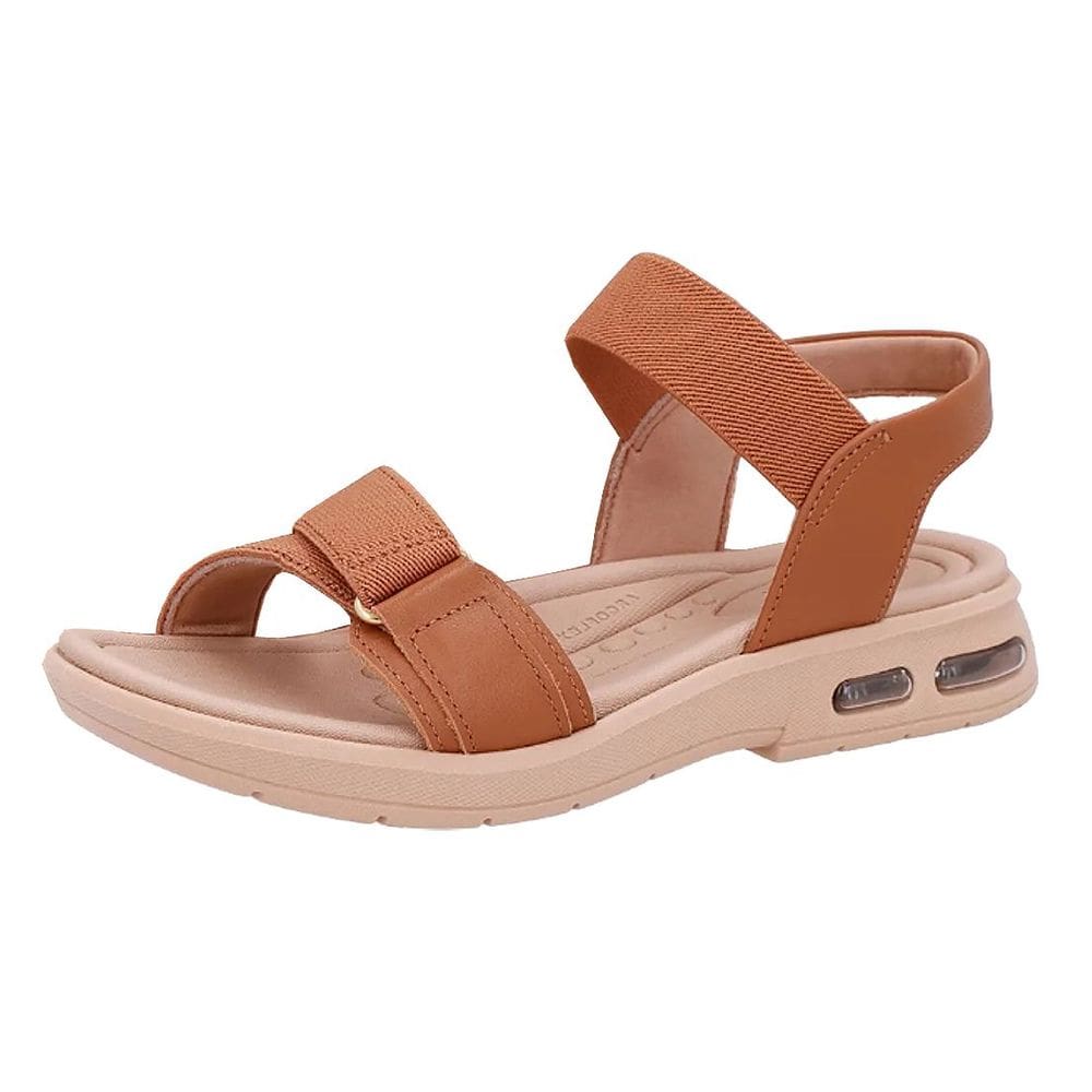 Sandalia Feminina Anabela Baixa Conforto Leve Macia Usaflex