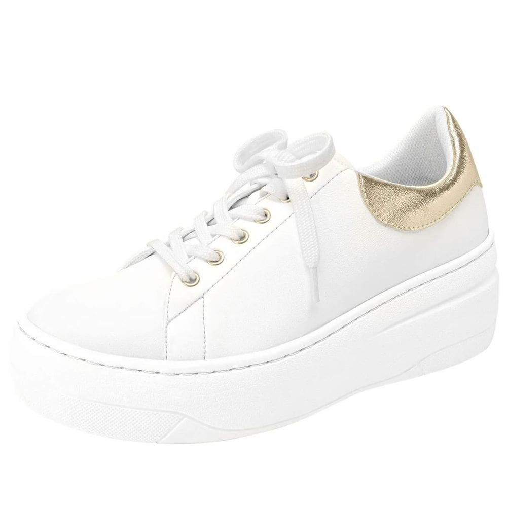 Tênis Feminino Metalizado Flatform Conforto Casual Piccadily