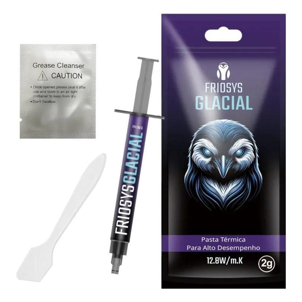 2X Pasta Térmica Friosys Glacial 2G 12.8 W/Mk Alto Desempenh