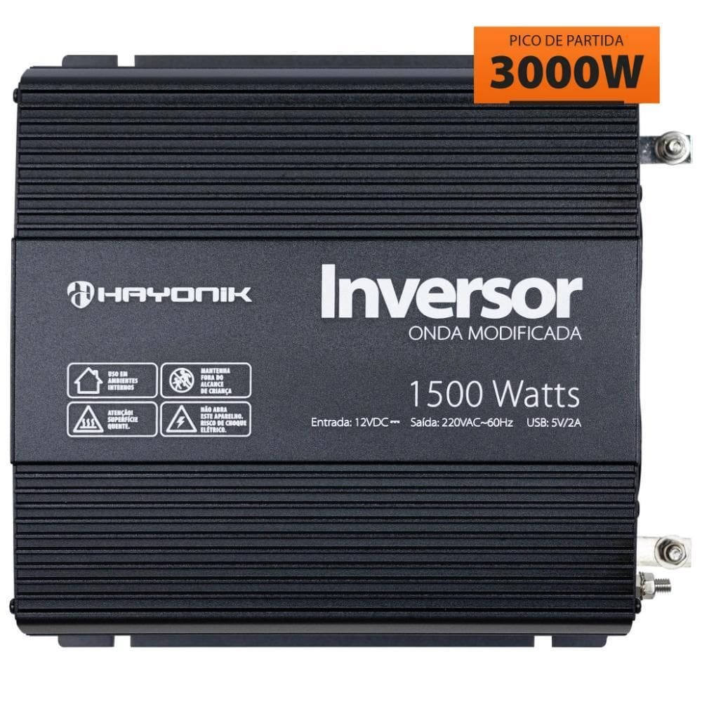 Inversor Onda Modificada 1500W 12V Para 220V Hayonik Pw12-5
