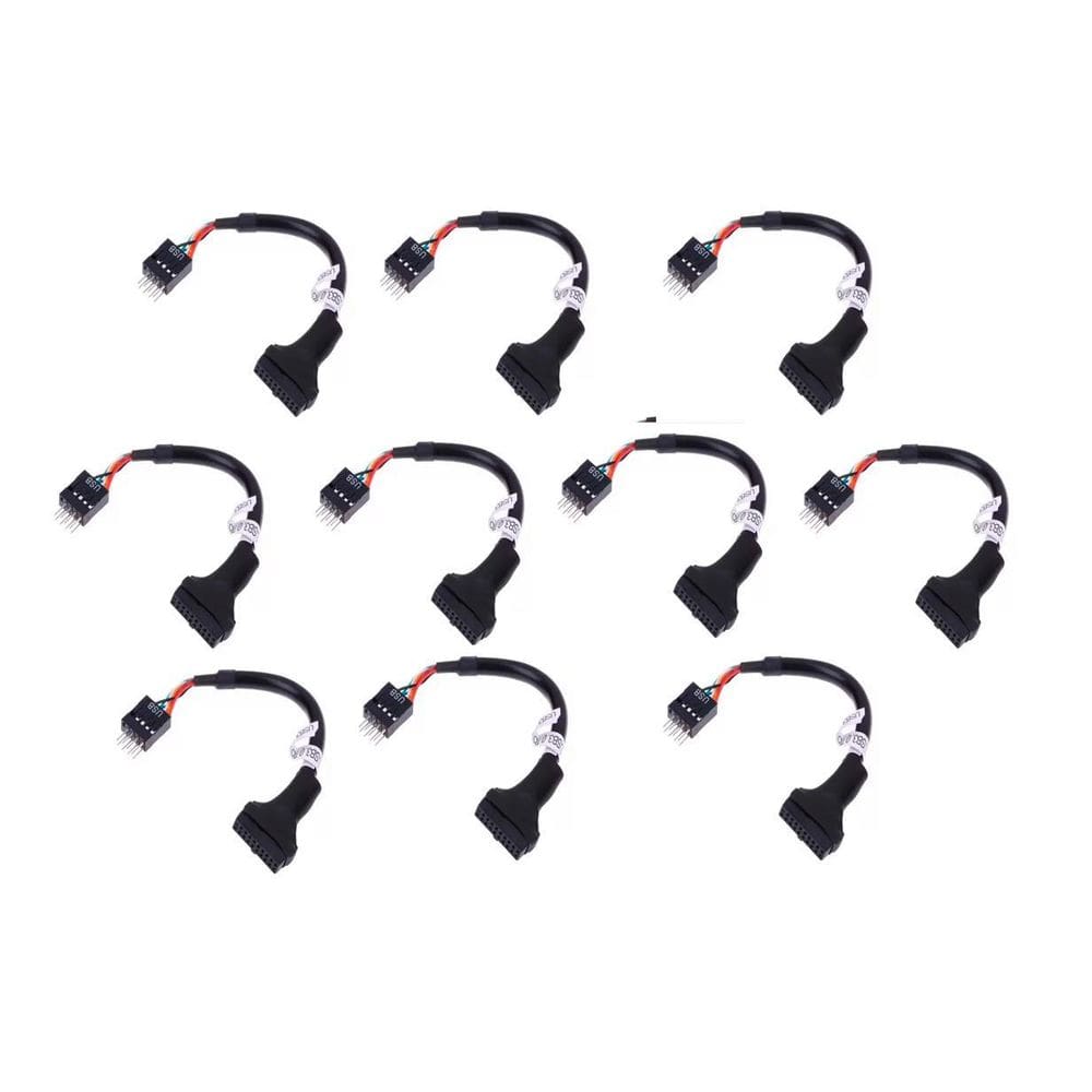 Kit 10 Conversor Usb 3.0 Femea Para Usb 2.0 Macho Placa Mãe