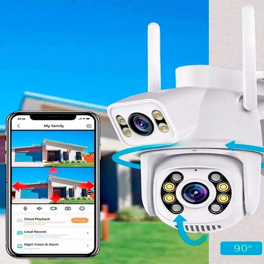 Câmera Wifi Dupla Visão Inteligente Segurança