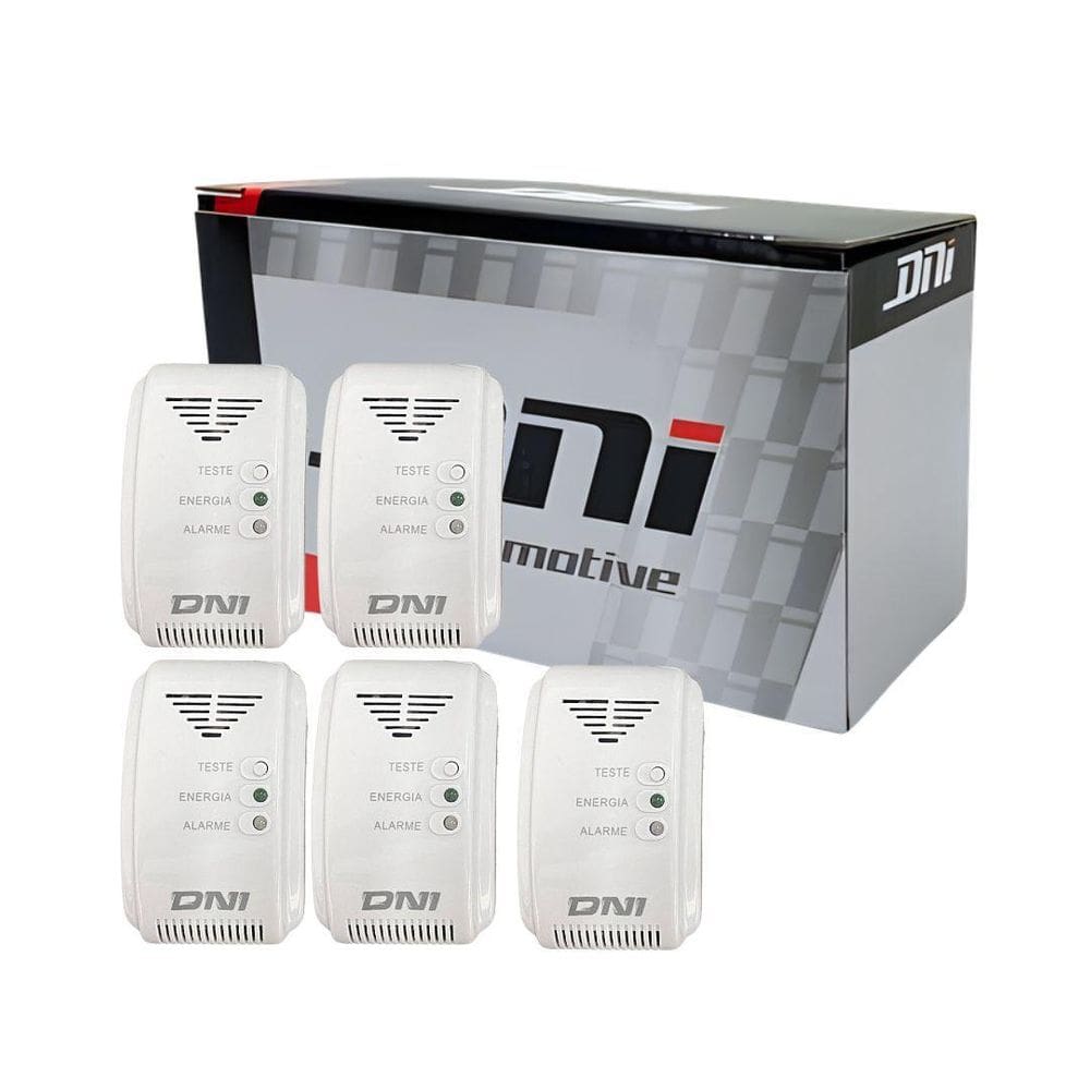 Kit 5 Detector Vazamento Gás Cozinha Casa Natural Glp Bivolt