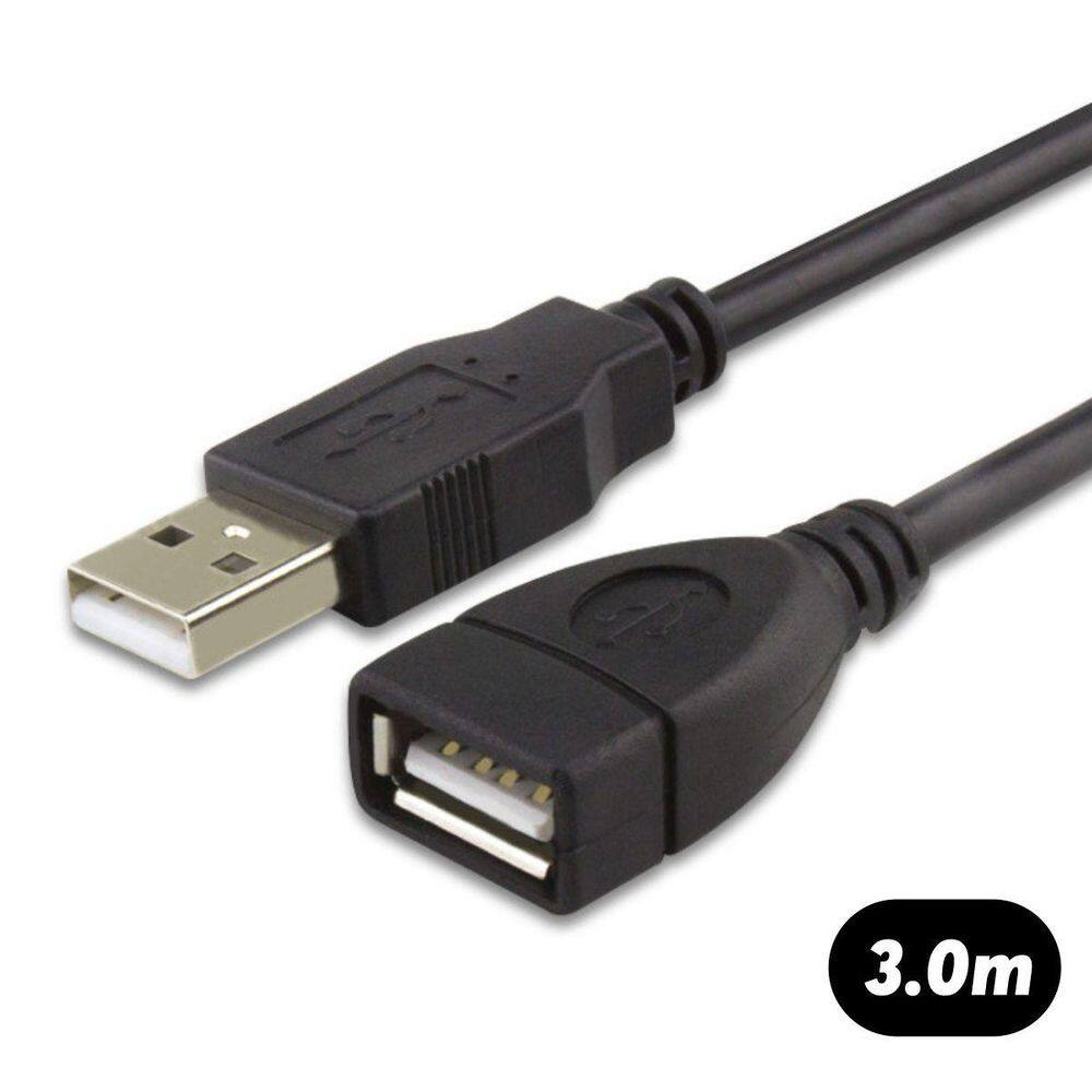 Cabo Fio Extensor Usb 2.0 De 3.0M 3 Metros Com Filtro