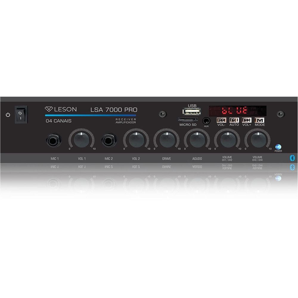 Amplificador Som Residencial Leson Lsa7000 120Wrms 4 Canais