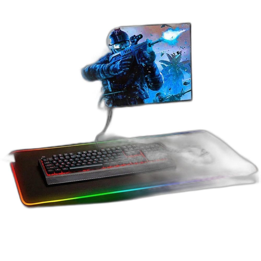 Mousepad Gamer 80X30Cm Rgb 7 Cores Iluminado