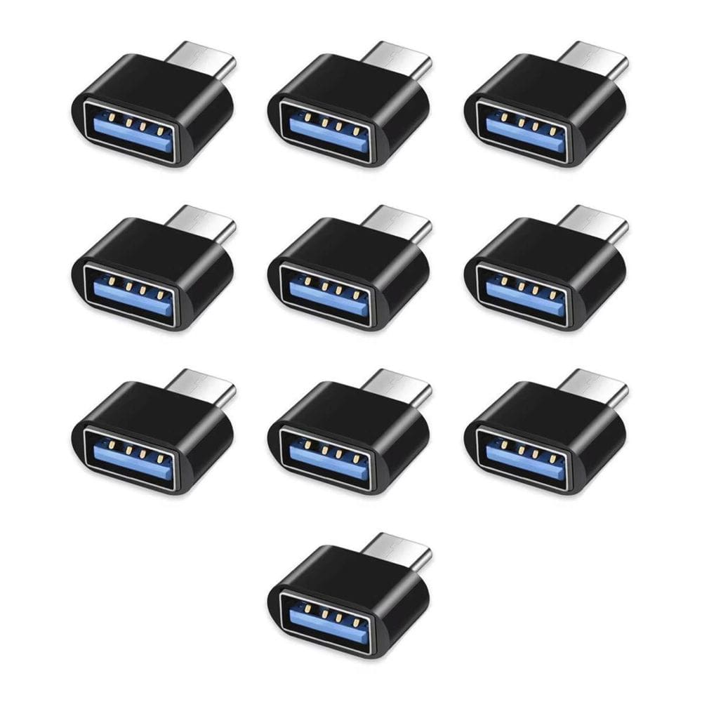 Kit 10X Adaptador Plug Otg Usb Tipo C Fêmea Para Usb A Macho