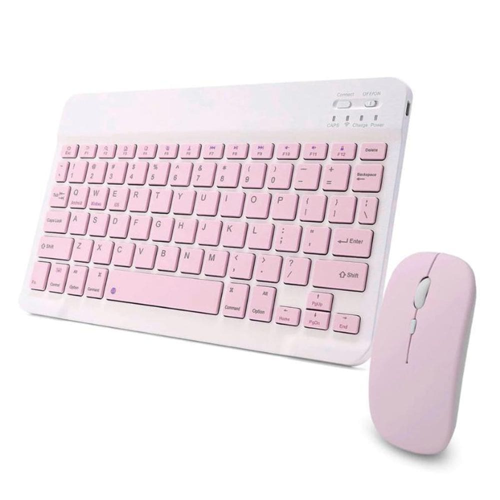 Kit Teclado E Mouse Sem Fio Bluetooth Design Moderno