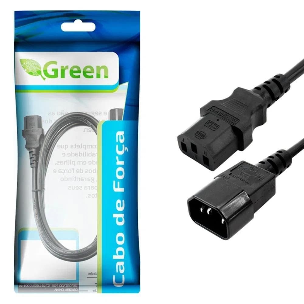 Cabo Força Extensor Computador 2M 3X0,75Mm Preto 018-0189