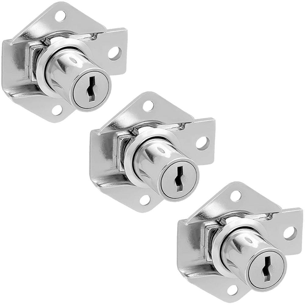 Kit 3 Fechaduras Para Móveis Cano Curto 22Mm X D17 2 Chaves