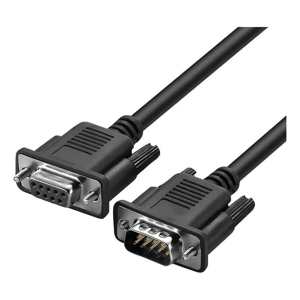 2X Cabo Serial Rs232 Db9 Macho X Fêmea De 1,50 Metro Cor Pre