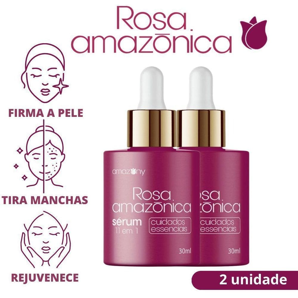 Rosa Amazônica O Poder Da Rosa Mosqueta Amazônica 2 Frascos