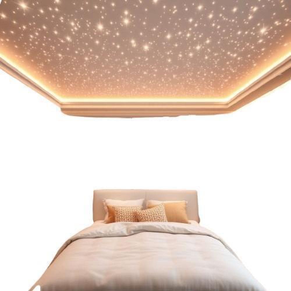 Kit Carro 12V 200 Fibra Ótica Branco Decoração Led