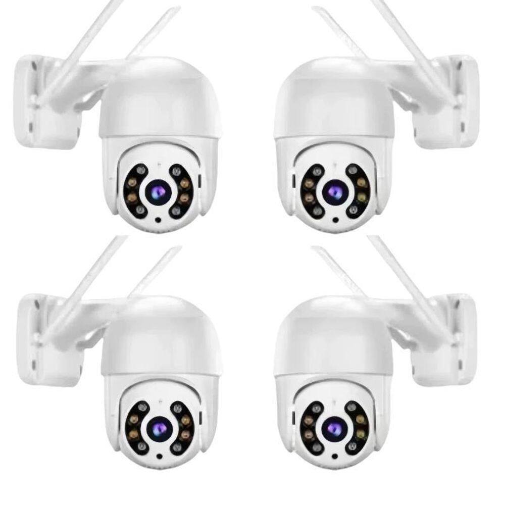 Kit 4 Câmeras Segurança Externa Prova D`Água Infravermelho