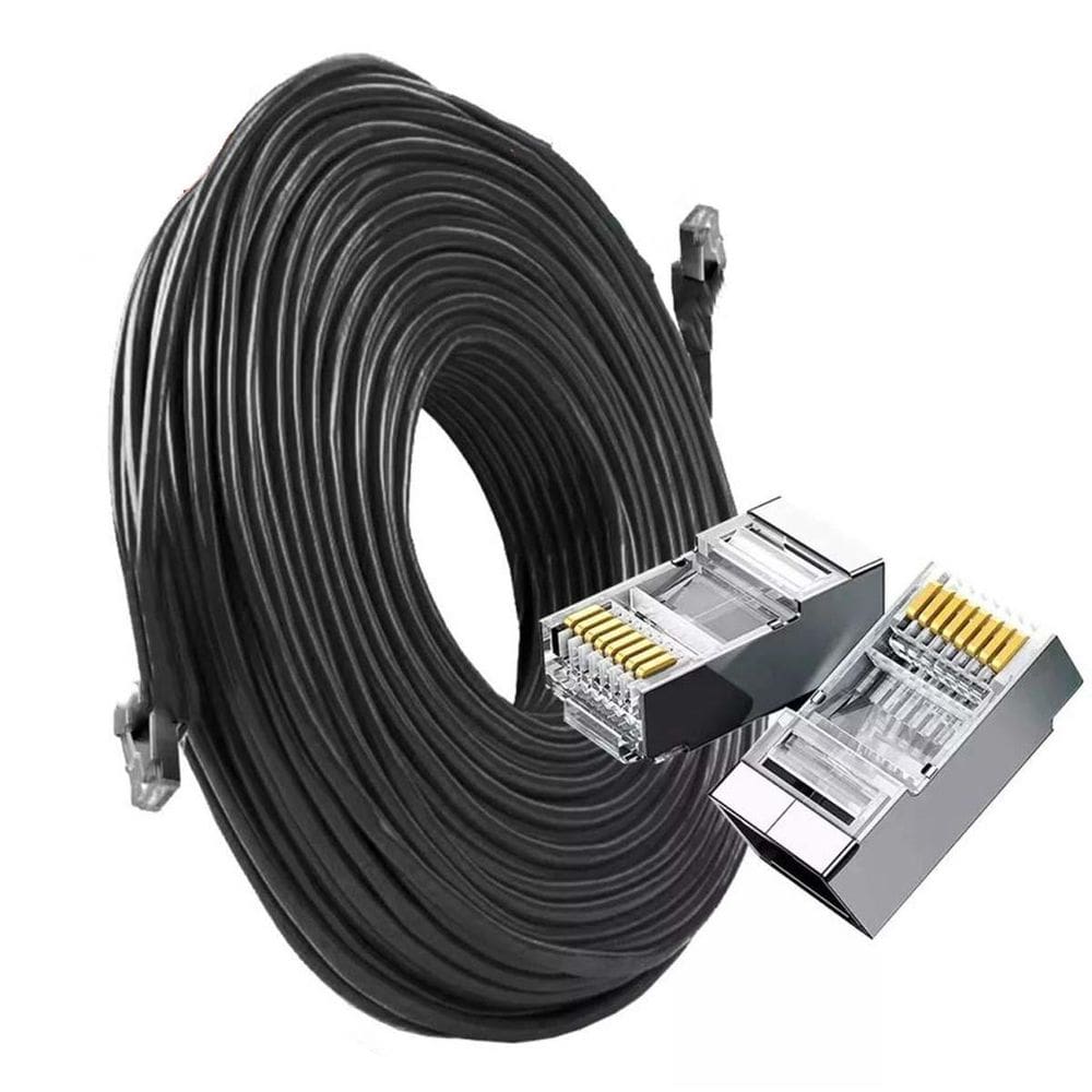 Cabo De Rede Interno Externo 15Mt Blindado Com Conector Rj45