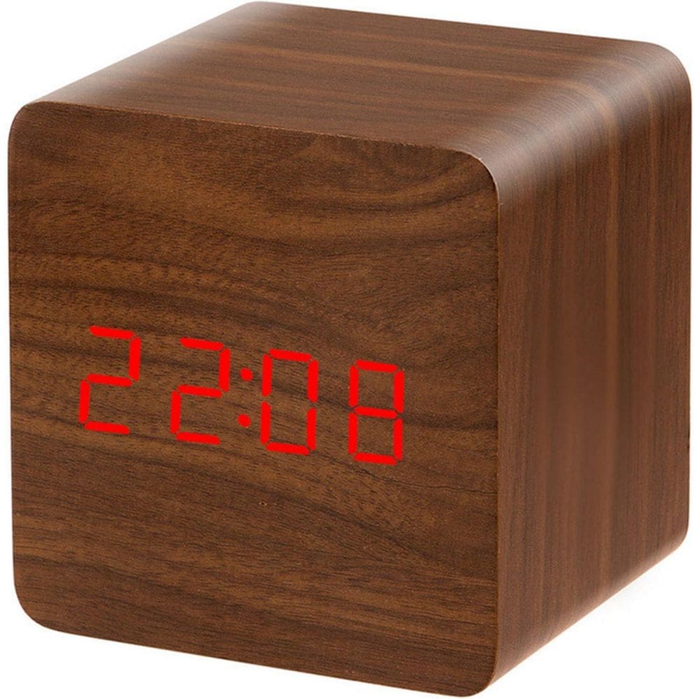 Relógio Quarto Digital Alarme, Led 5V Quadrado 6,5Cm 3