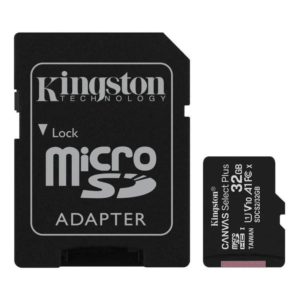 Cartão De Memória Microsd 32Gb + Adaptador Canvas Kingston