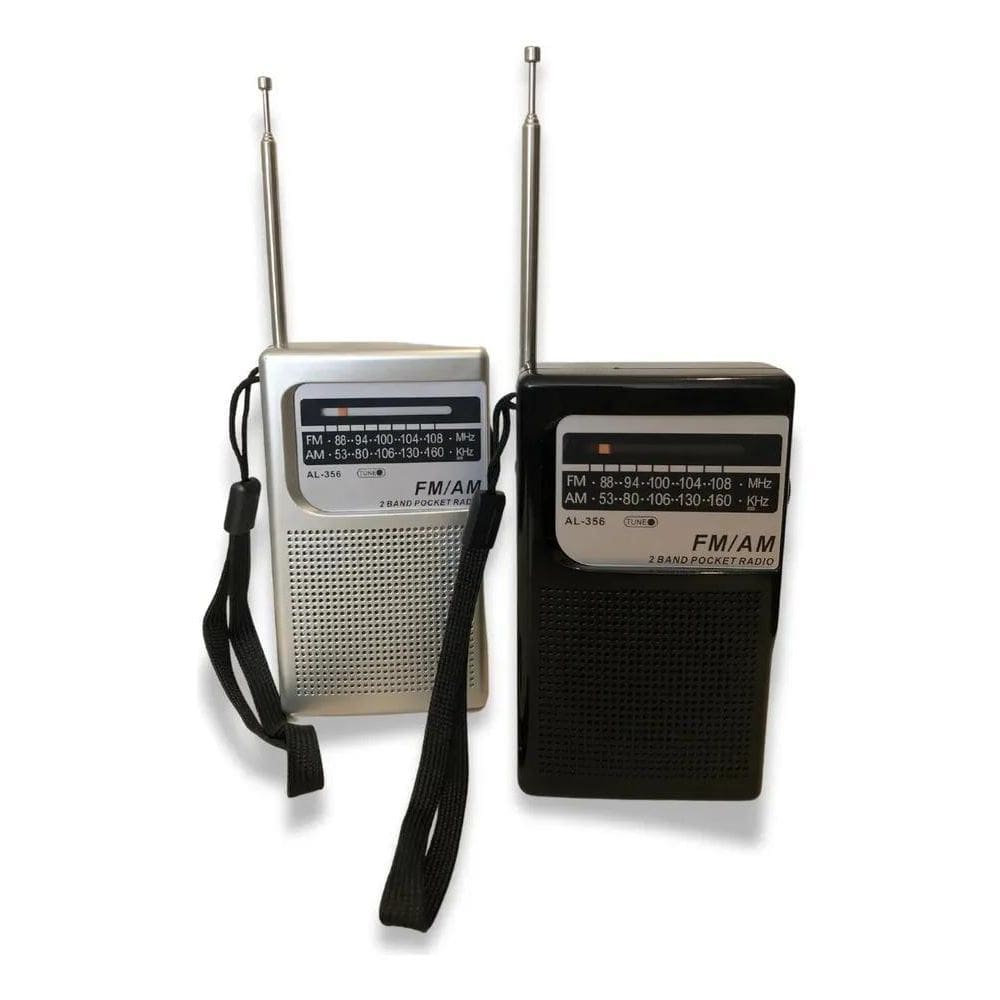 2X Radinho Fm Pilha Presente Pai Vô Portátil Pequeno Bolso T