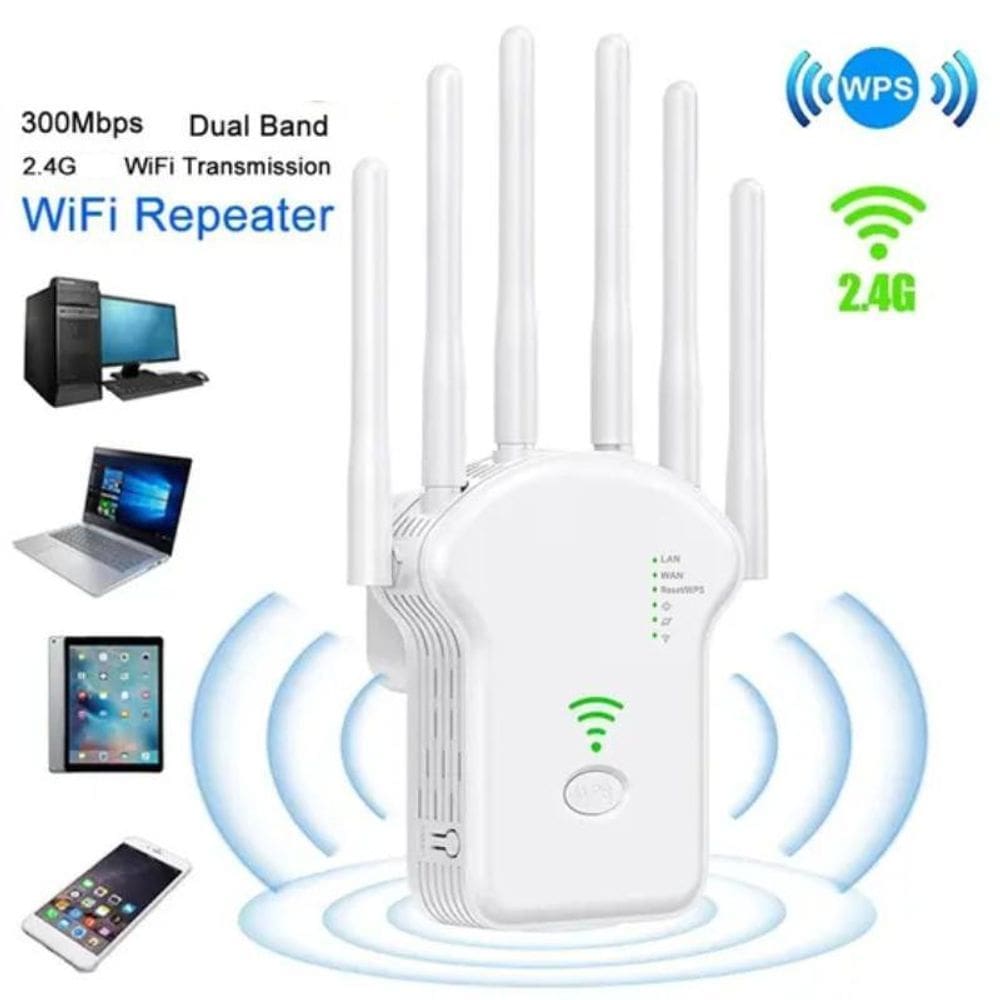 Repetidor Wifi 6 Antenas Sem Fio Sinal Potente Wireless