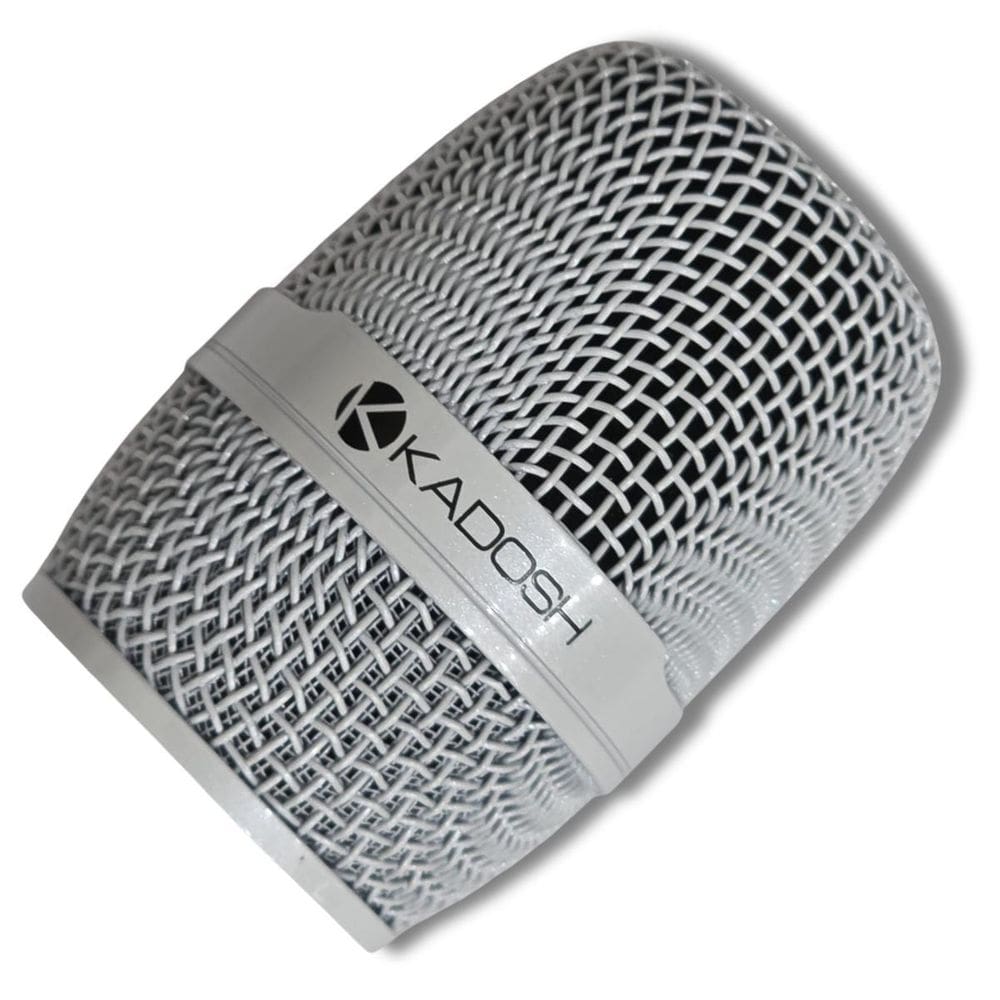 Globo Microfone Rosca 34Mm Alt 70Mm Branco K1201/1202 Kadosh