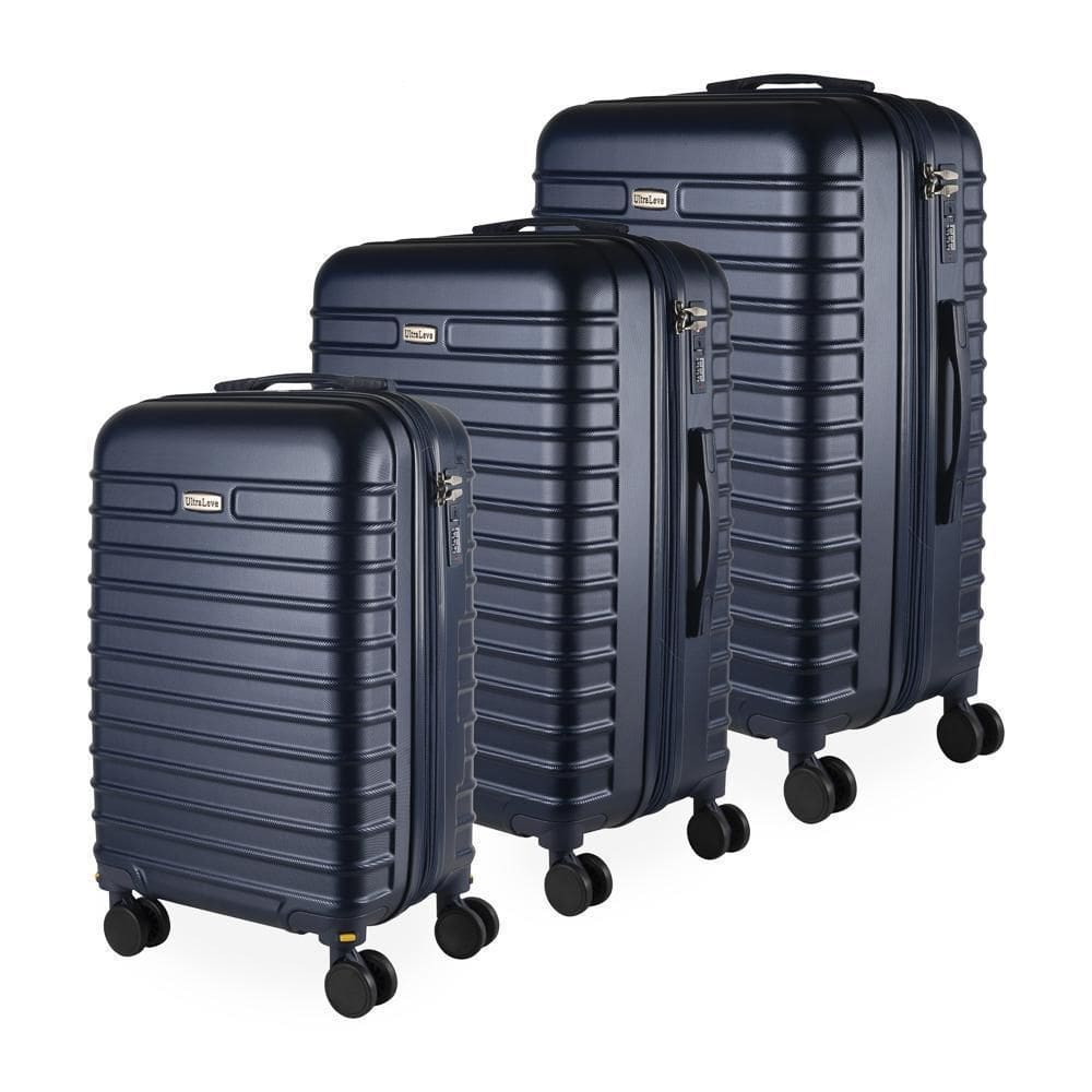 Conjunto 3 Malas 35Kg + 23Kg + 10Kg Expansível Azul Fan