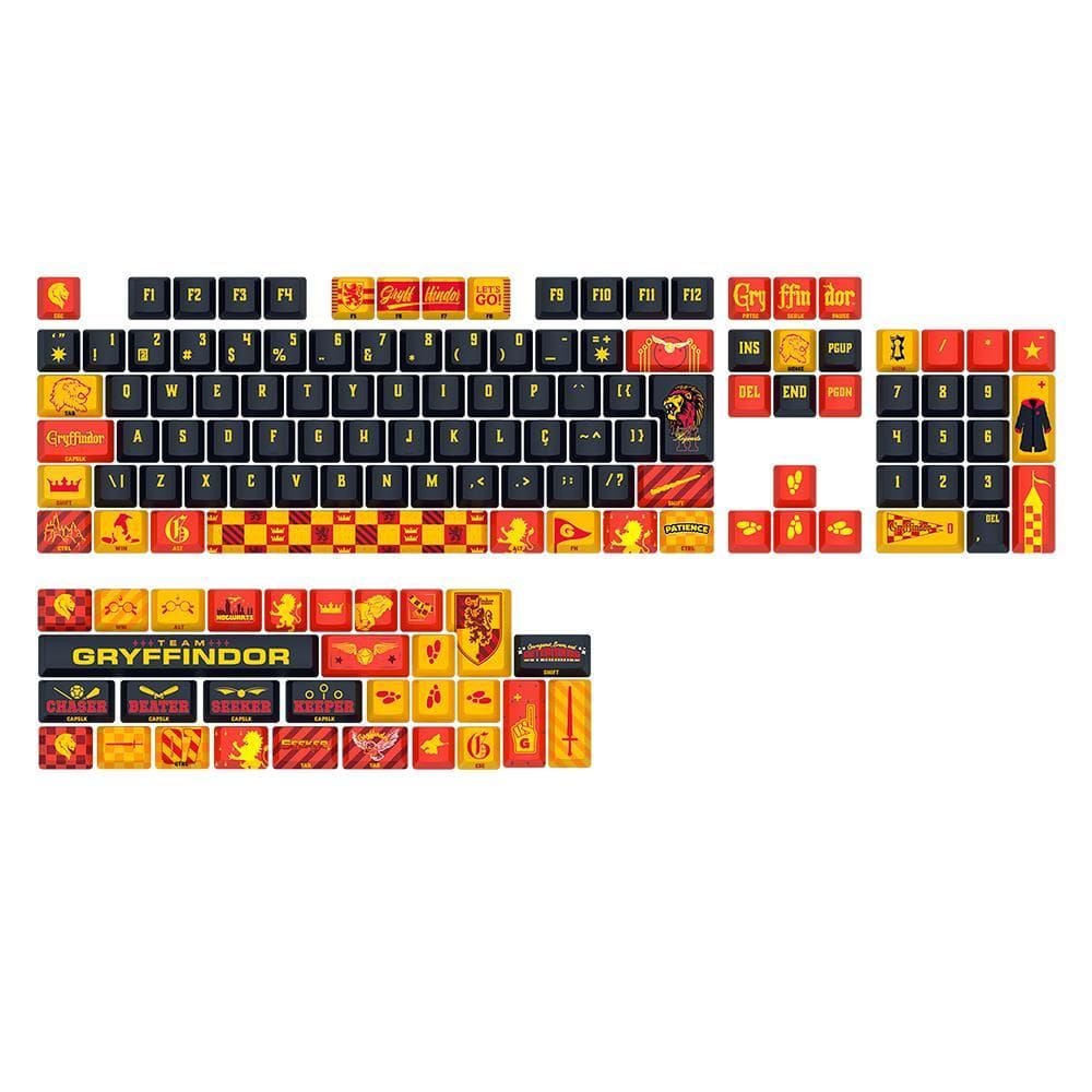 Keycaps Redragon Harry Potter Hogwarts Griffyndor Red Yellow