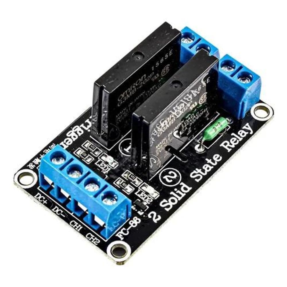 Módulo Rele De Estado Sólido 2 Canais 5V Ssr - High Level