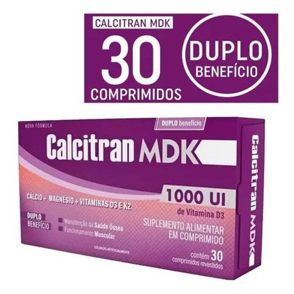 2X Calcitran Mdk 1.000Ui 30 Comprimidos Revestidos Sabor Sem