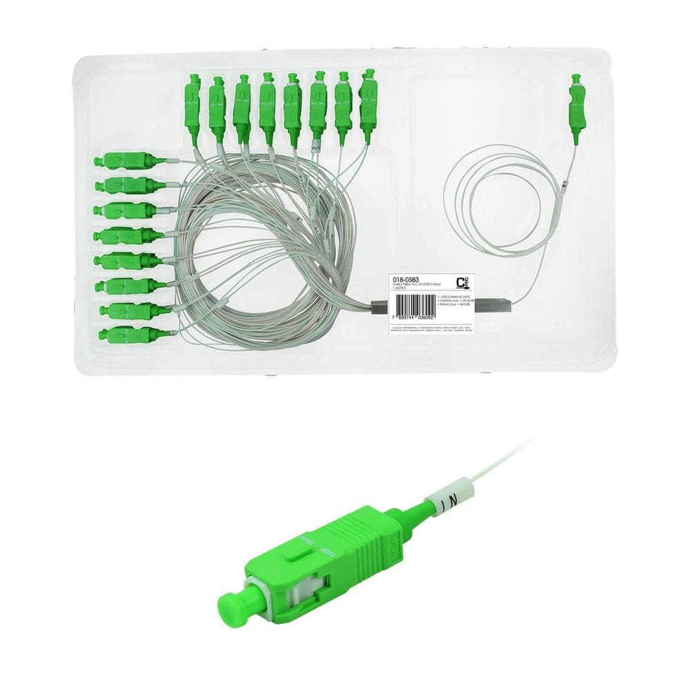 Cabo Óptico Com Divisor Plc Splitter 1X32 Sc/Apc Homologado