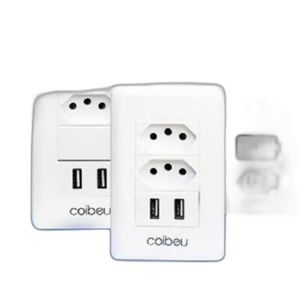 Tomada De Parede Usb Duo Bivolt Carregador
