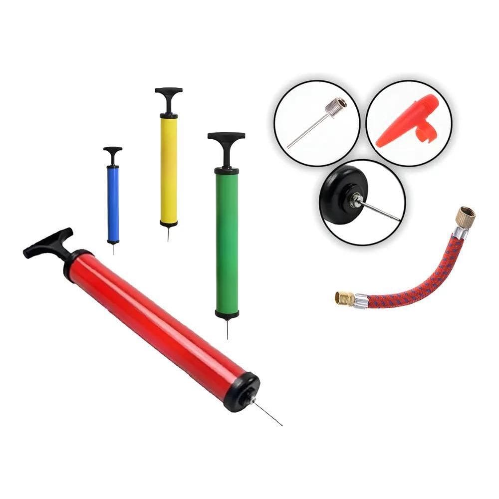 Bomba Inflar Bola Futebol Vôlei Boia Portátil 60Psi Completa